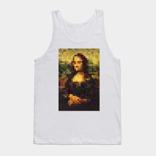 Mona Lisa Pixel Design Tee Tank Top